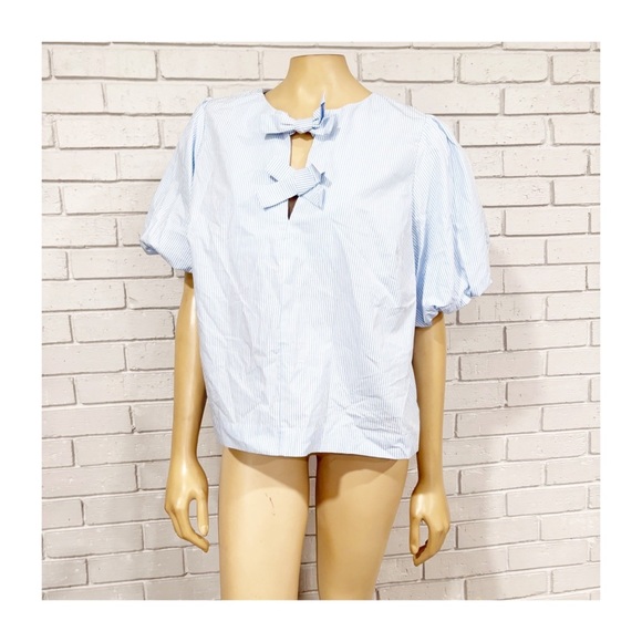 Kate Spade x Target Light Blue Bow Detail Blouse - Picture 1 of 7